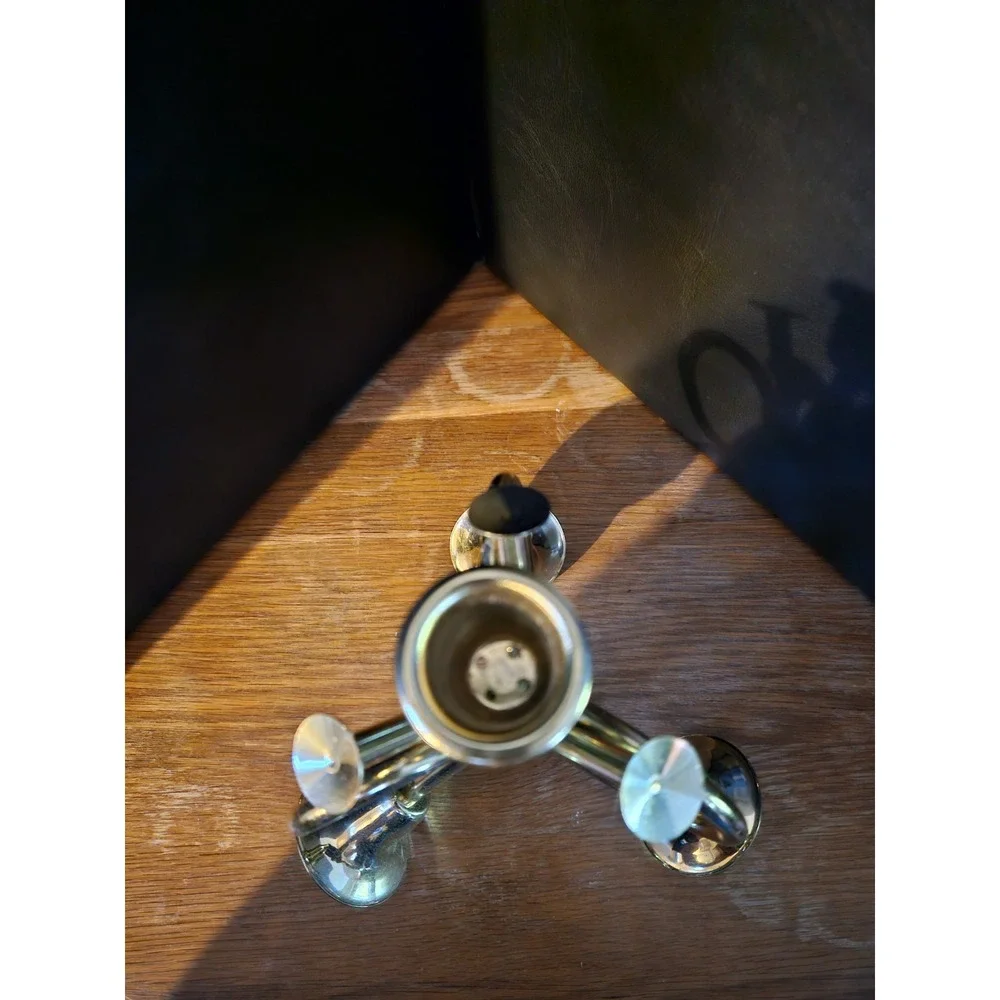 Brass Colored Trumpet Candle Holder